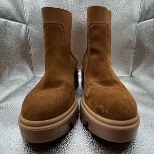 Antonio de Faria Women's Tara Brown Leather Suede Chelsea Boot Sz 9